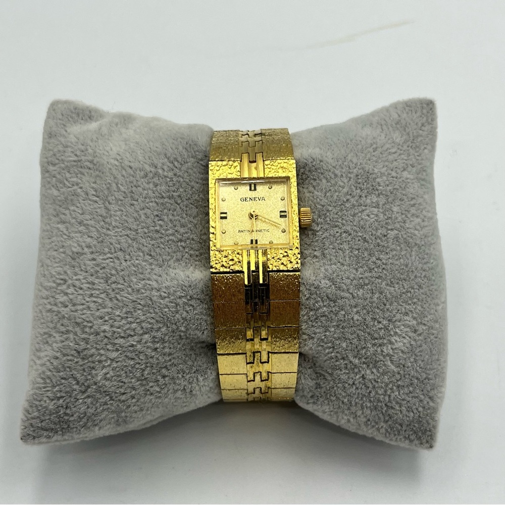 Vintage mid century modern Geneva Gold Geometric Bracelet